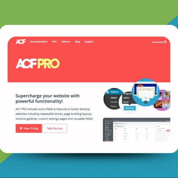 Advanced Custom Fields Pro - Wp GPl Plugin